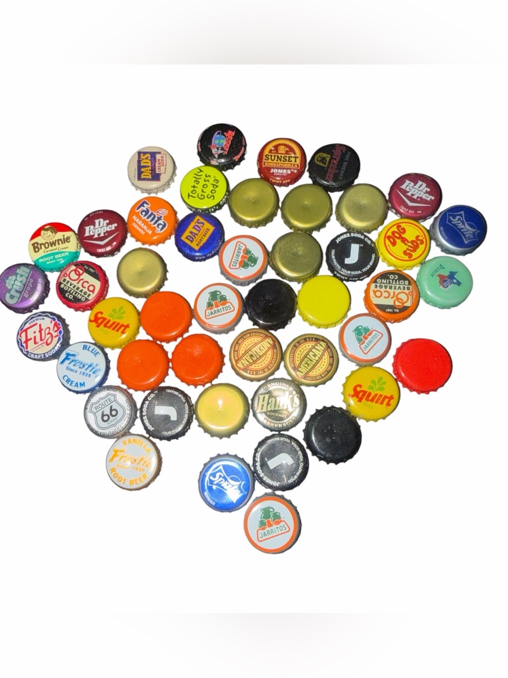 Assorted Soda Bottle Caps  - Multicolor